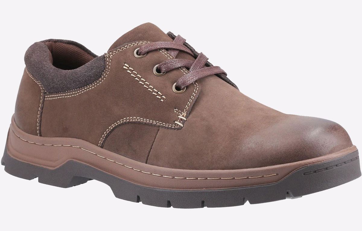 Robuste Derby-Schuhe aus brüniertem Leder