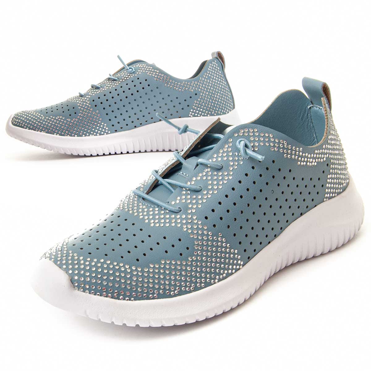 Damen-Laufschuhe mit Perforation und Schlupfdesign