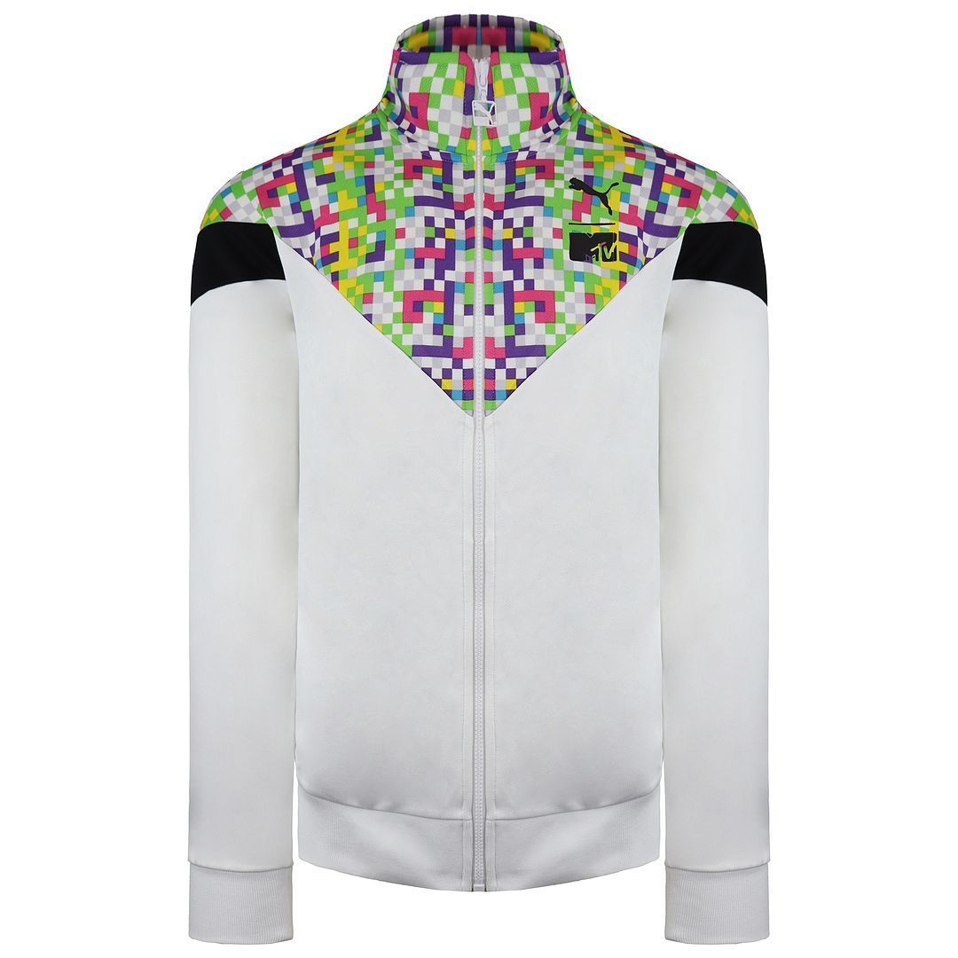 Retro-inspirierte Trainingsjacke mit geometrischem Design