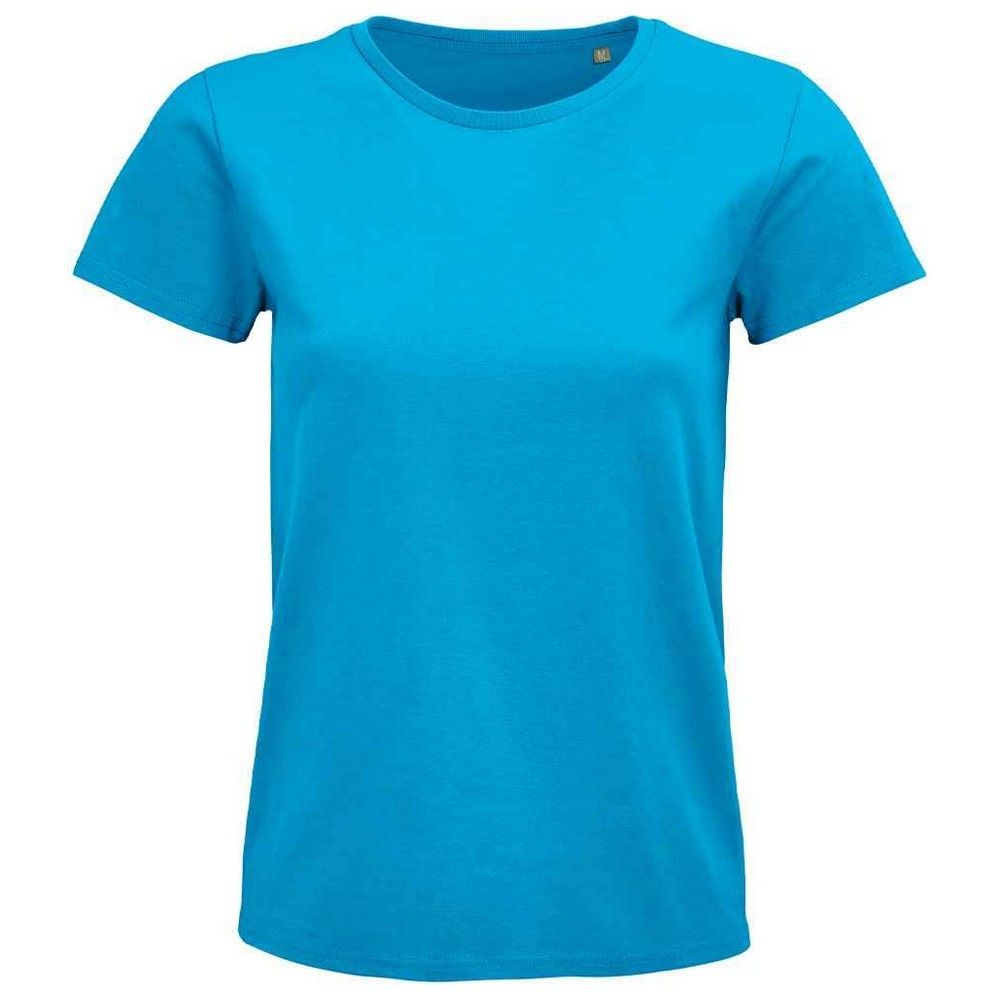 SOLS - "Pioneer" T-Shirt Baumwolle aus biologischem Anbau für Damen (Aquablau)