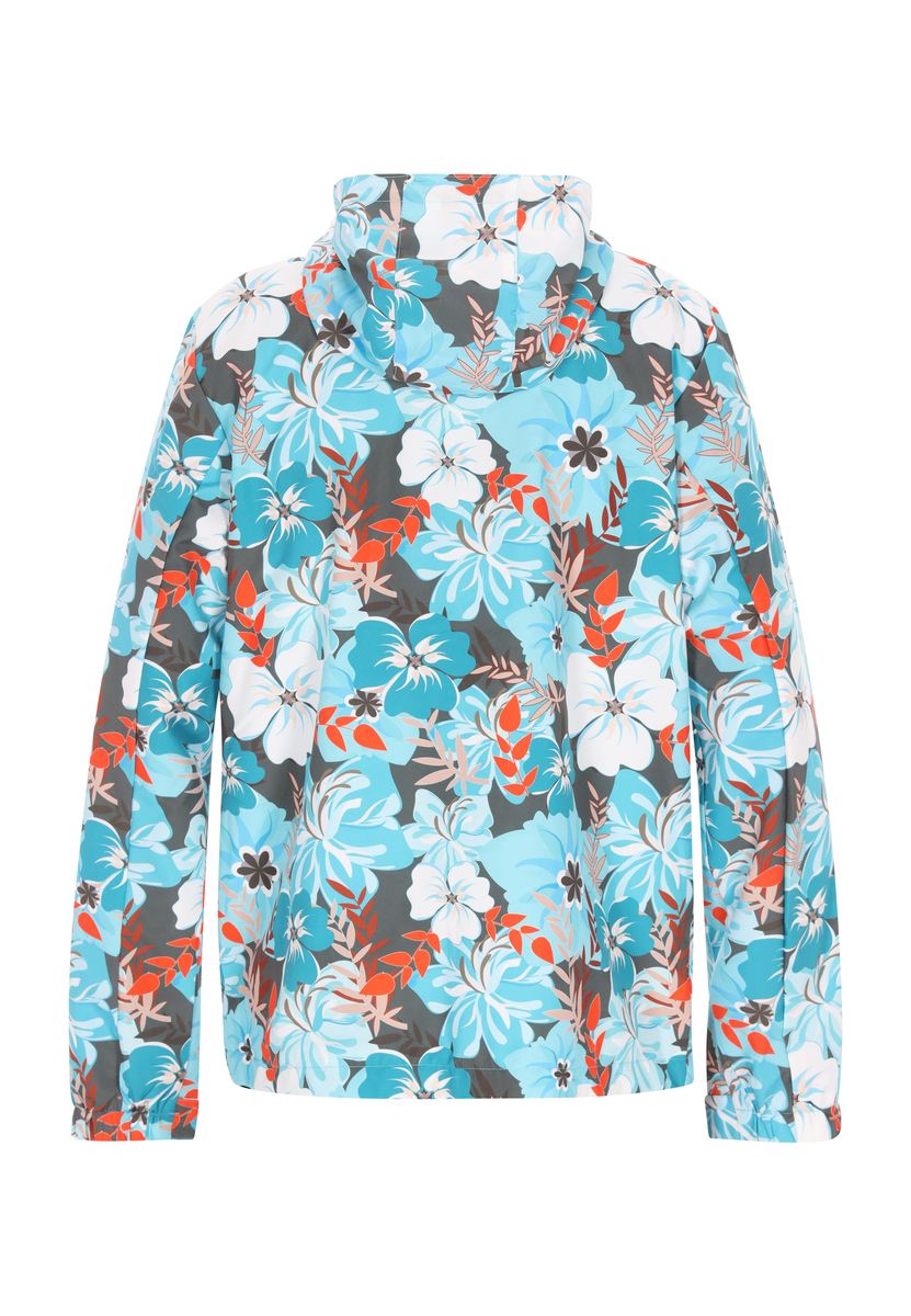 Leichtes Hooded Jacket mit Blumenmuster