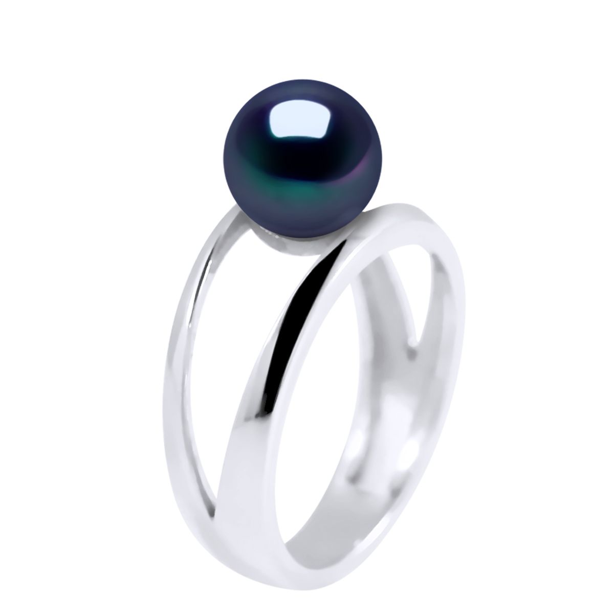 Eleganter Perlenring mit Geteilter Schiene