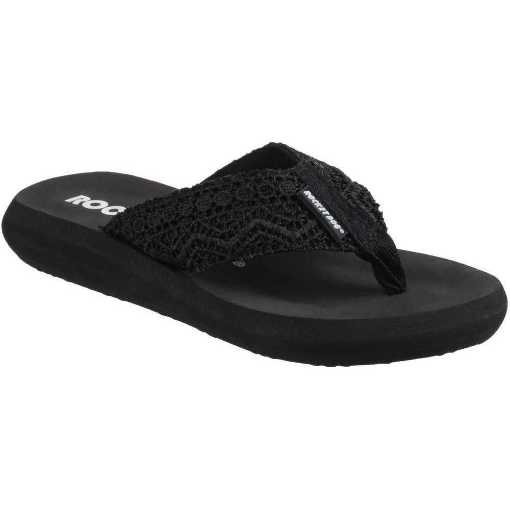 Rocket Dog Spotlight Lima Stoff Damenschwarz Sandalen