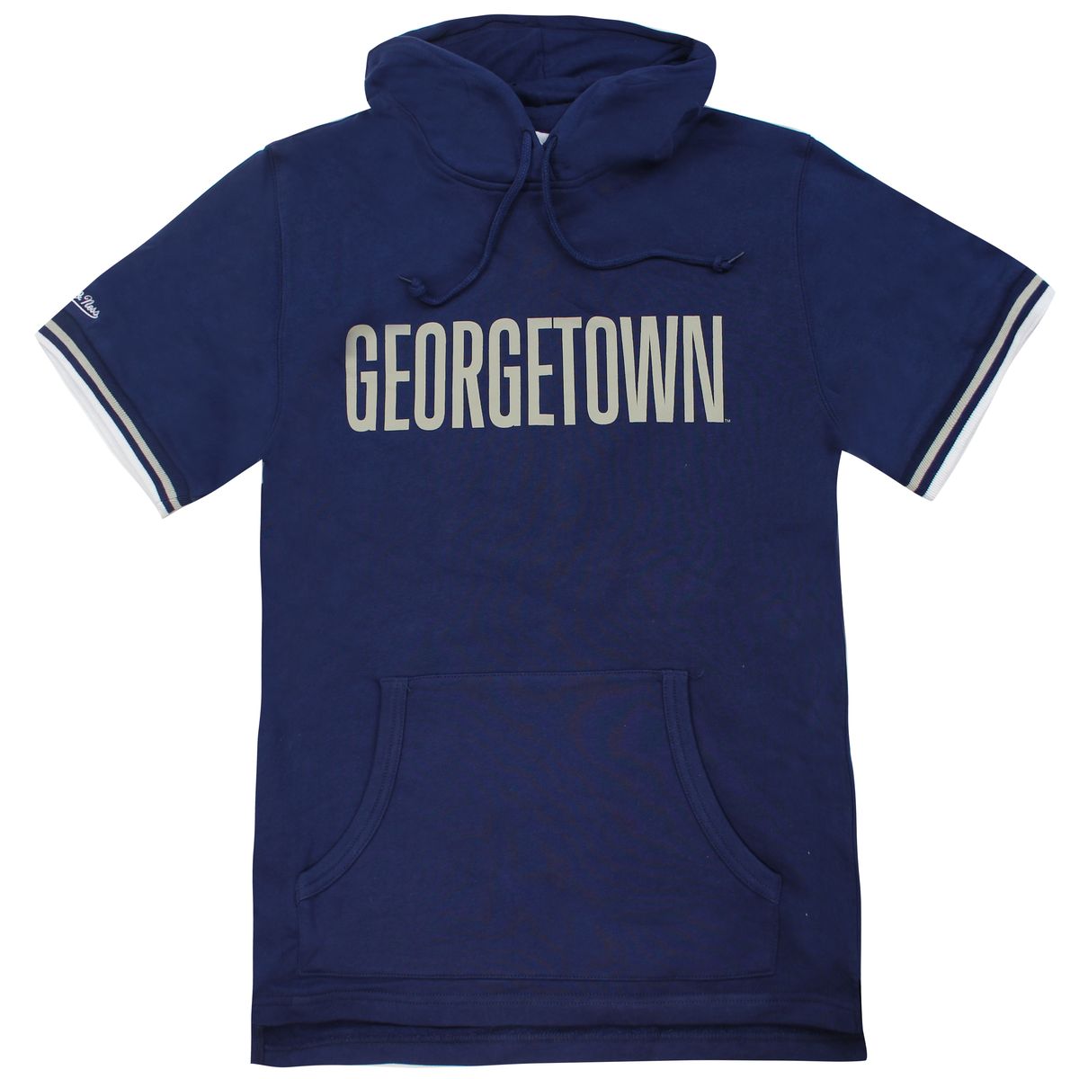 Kurzarm-Hoodie mit College-Grafik