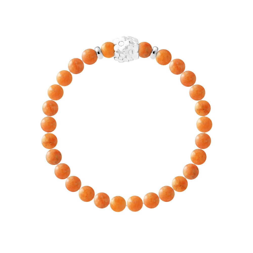 Elastisches Armband mit orangem Jaspis