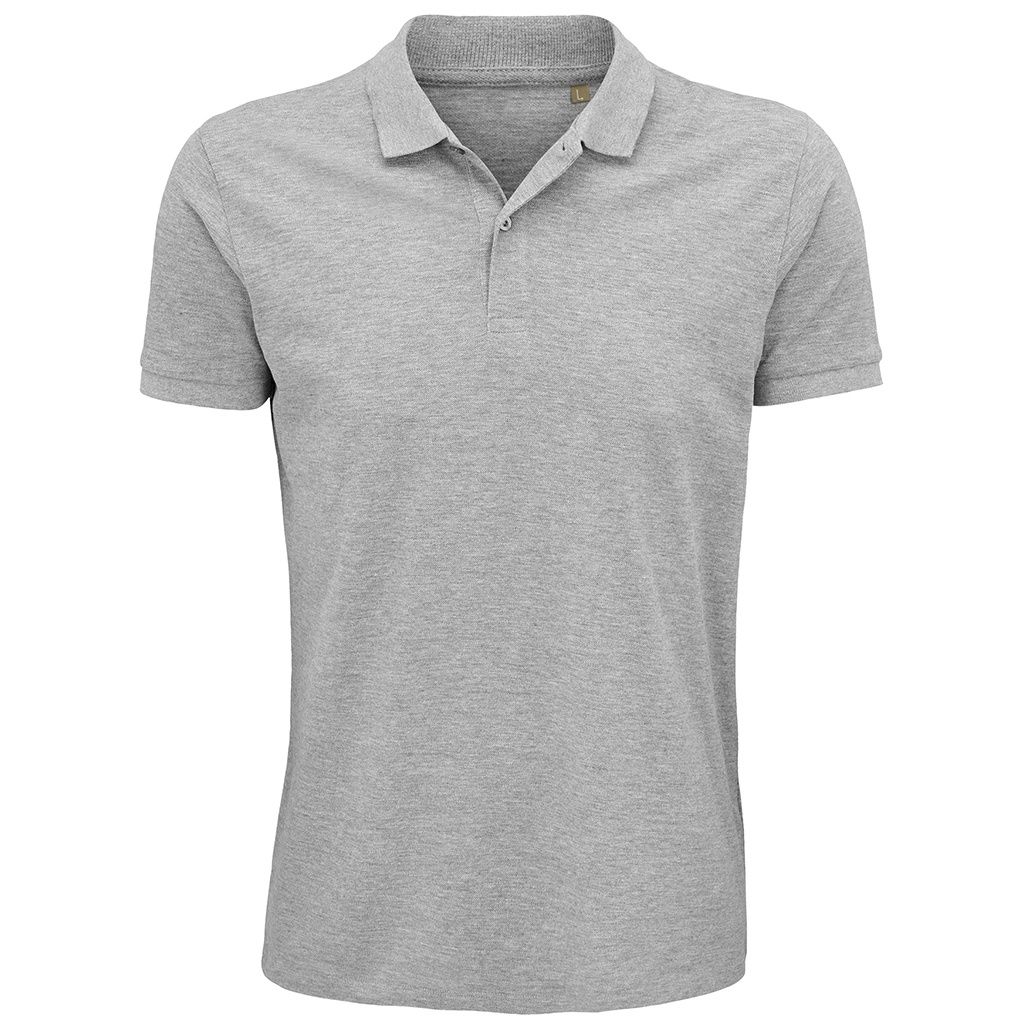 Herren Heather Grau Bio-Baumwoll-Polo
