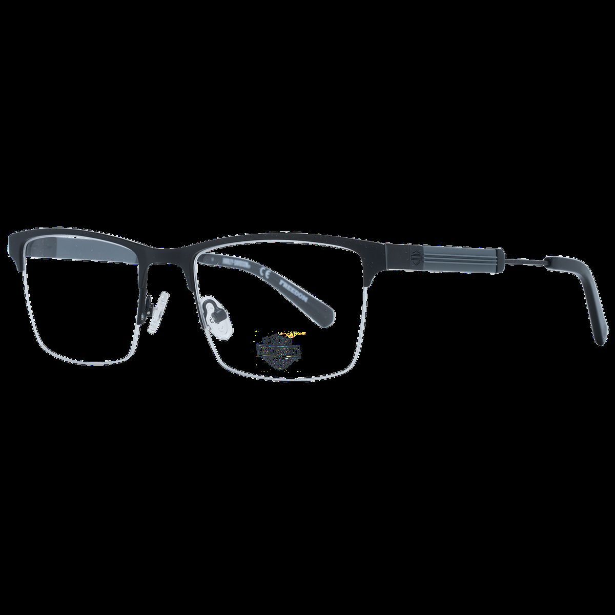 Matt-schwarze Halbrand-Brille