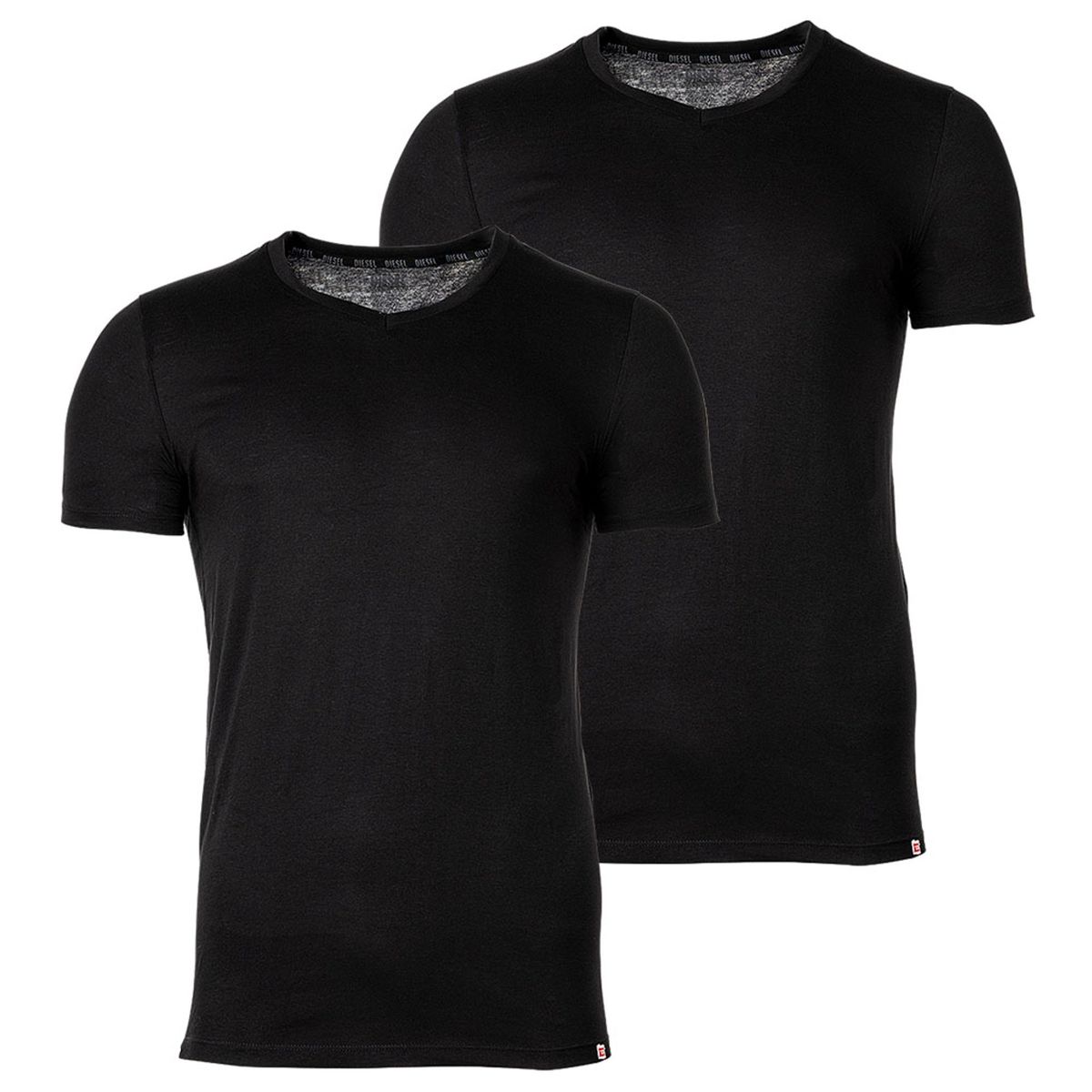 Klassisches V-Ausschnitt Baumwoll T-Shirt Doppelpack