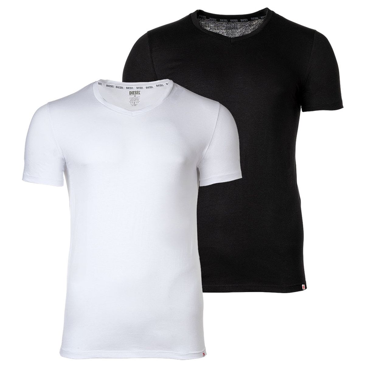 Klassisches V-Ausschnitt Baumwoll T-Shirt Doppelpack