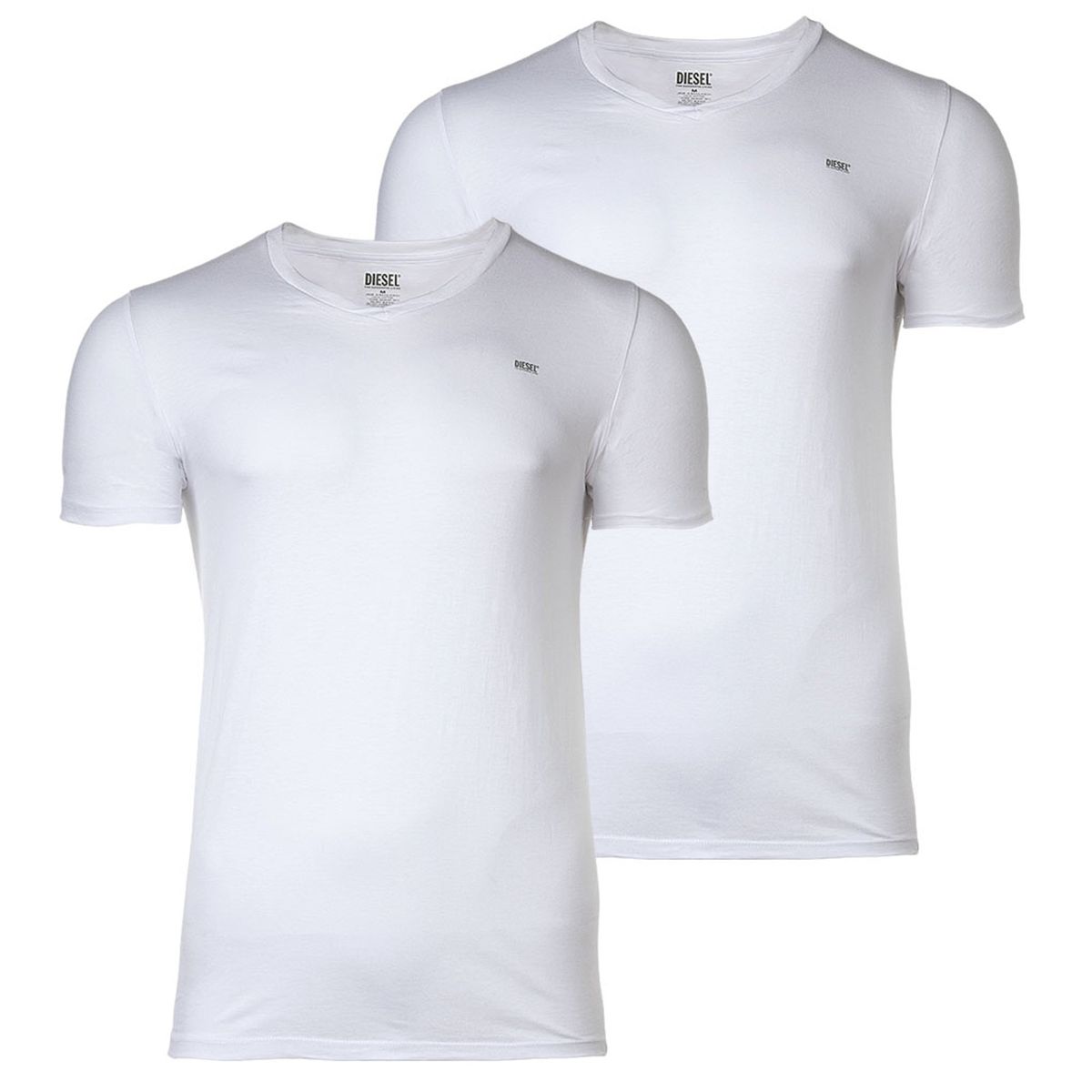 Klassisches V-Ausschnitt Baumwoll T-Shirt Doppelpack