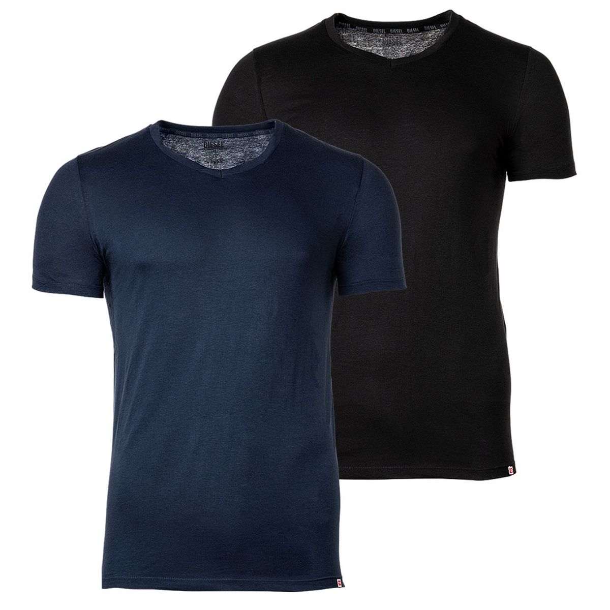 Klassisches V-Ausschnitt Baumwoll T-Shirt Doppelpack