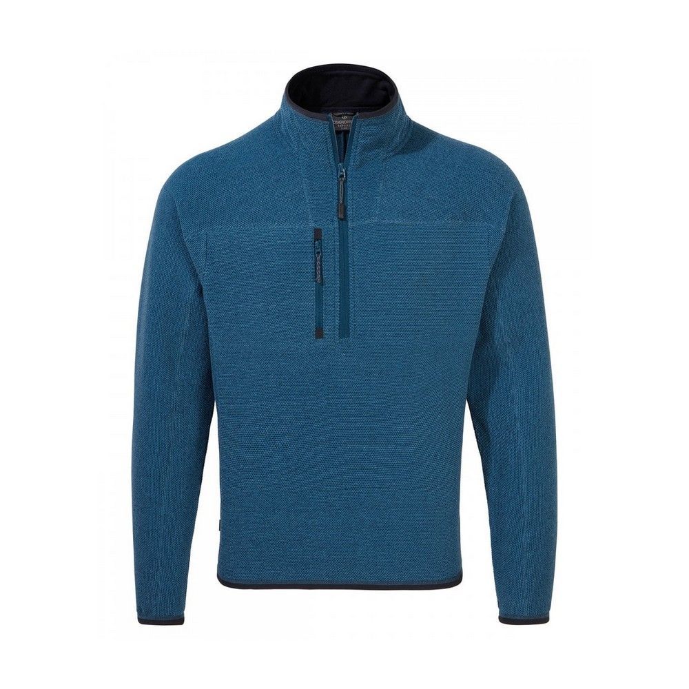 Aktives Marl-Fleece-Top mit halbem Reißverschluss