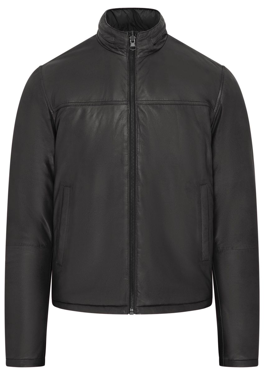 Herren Lederjacke im Bomber-Stil