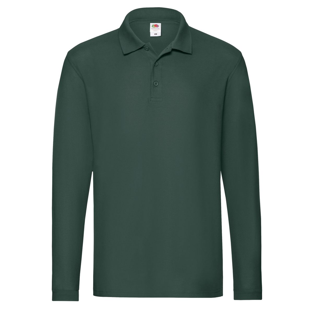 Fruit of the Loom - "Premium" Poloshirt für Herren Langärmlig (Tannengrün)