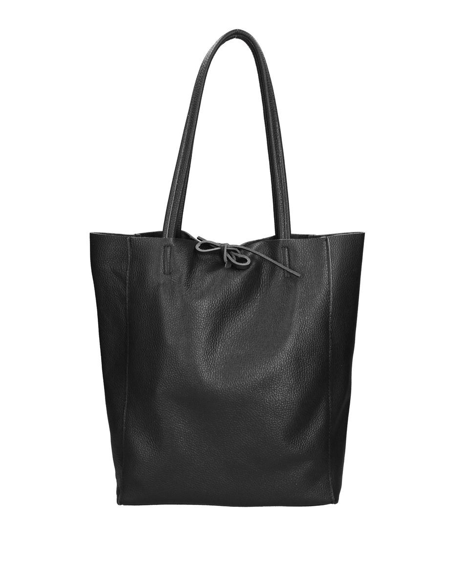 Leder Shopper Tote Bag mit Bindeband