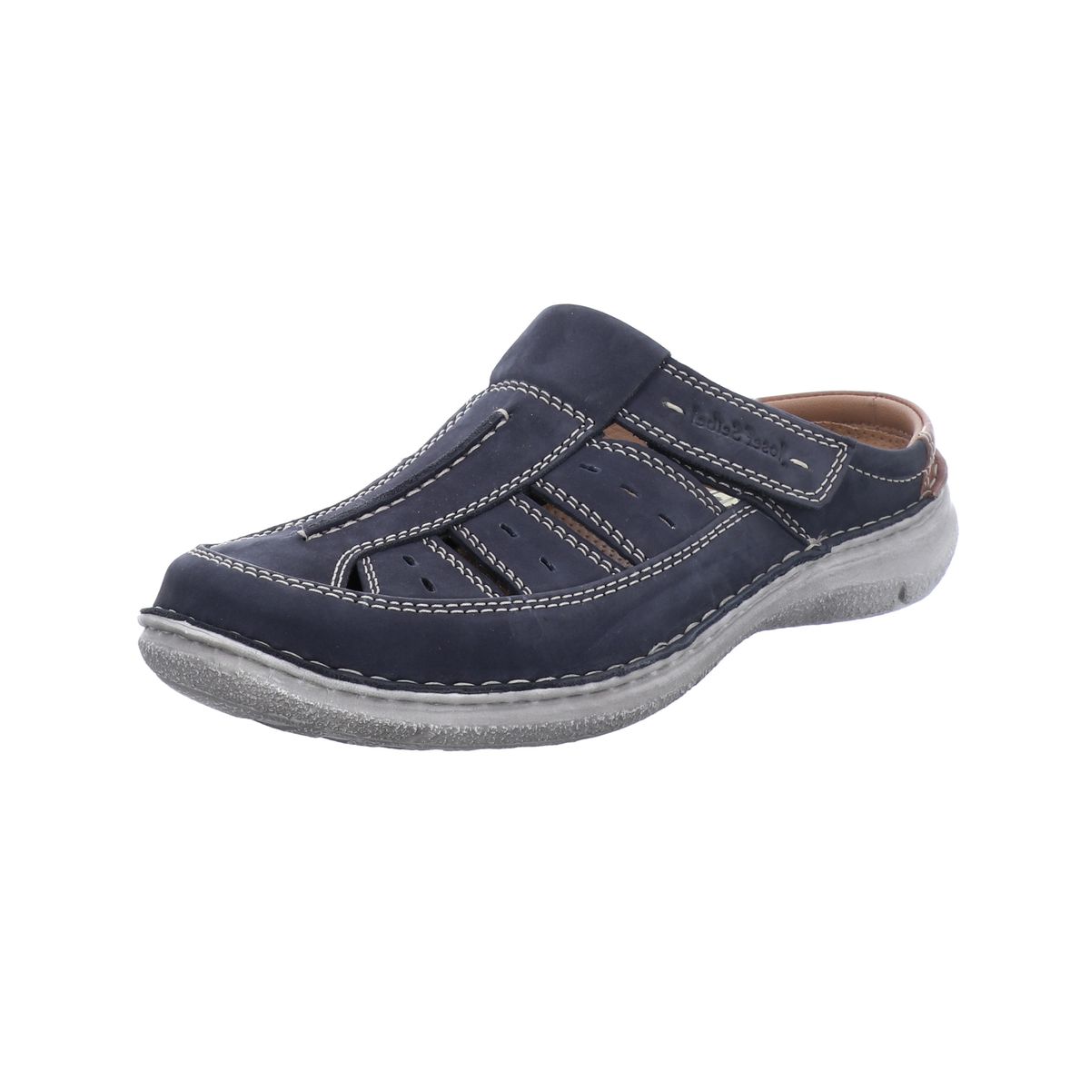Herren Fischer-Clog aus Leder mit Klettverschluss