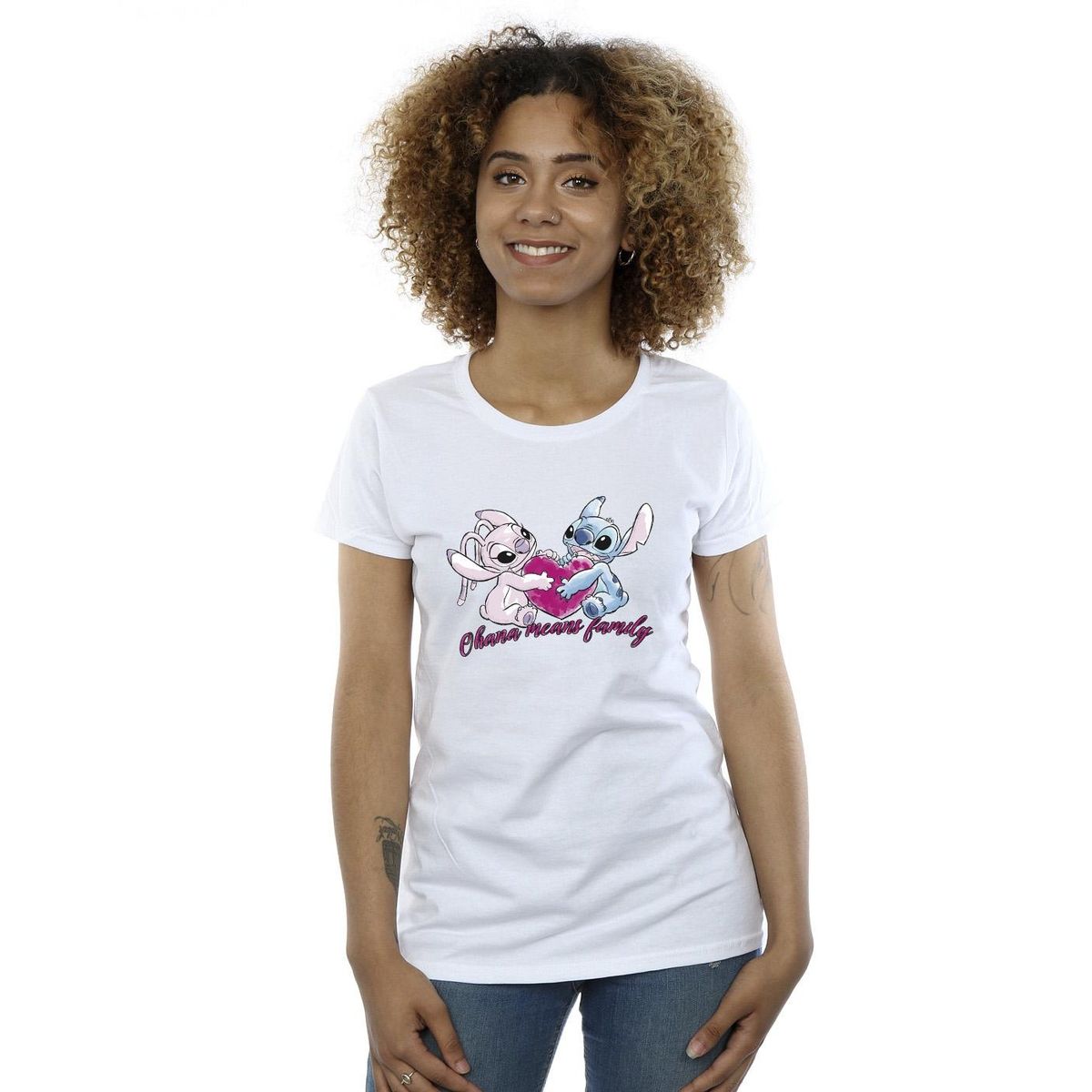 Stitch und Angel Grafik-T-Shirt