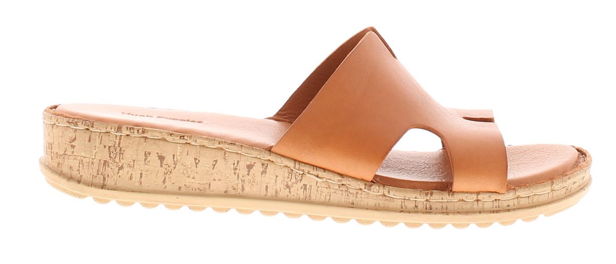Leder-Mules mit Keilabsatz