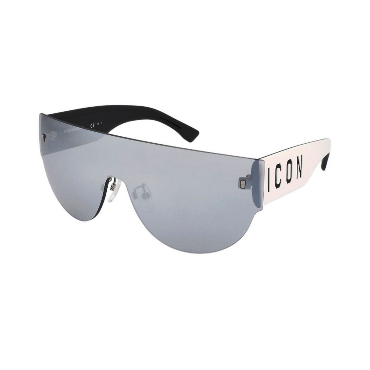 Moderne Shield Sonnenbrille mit Icon-Detail