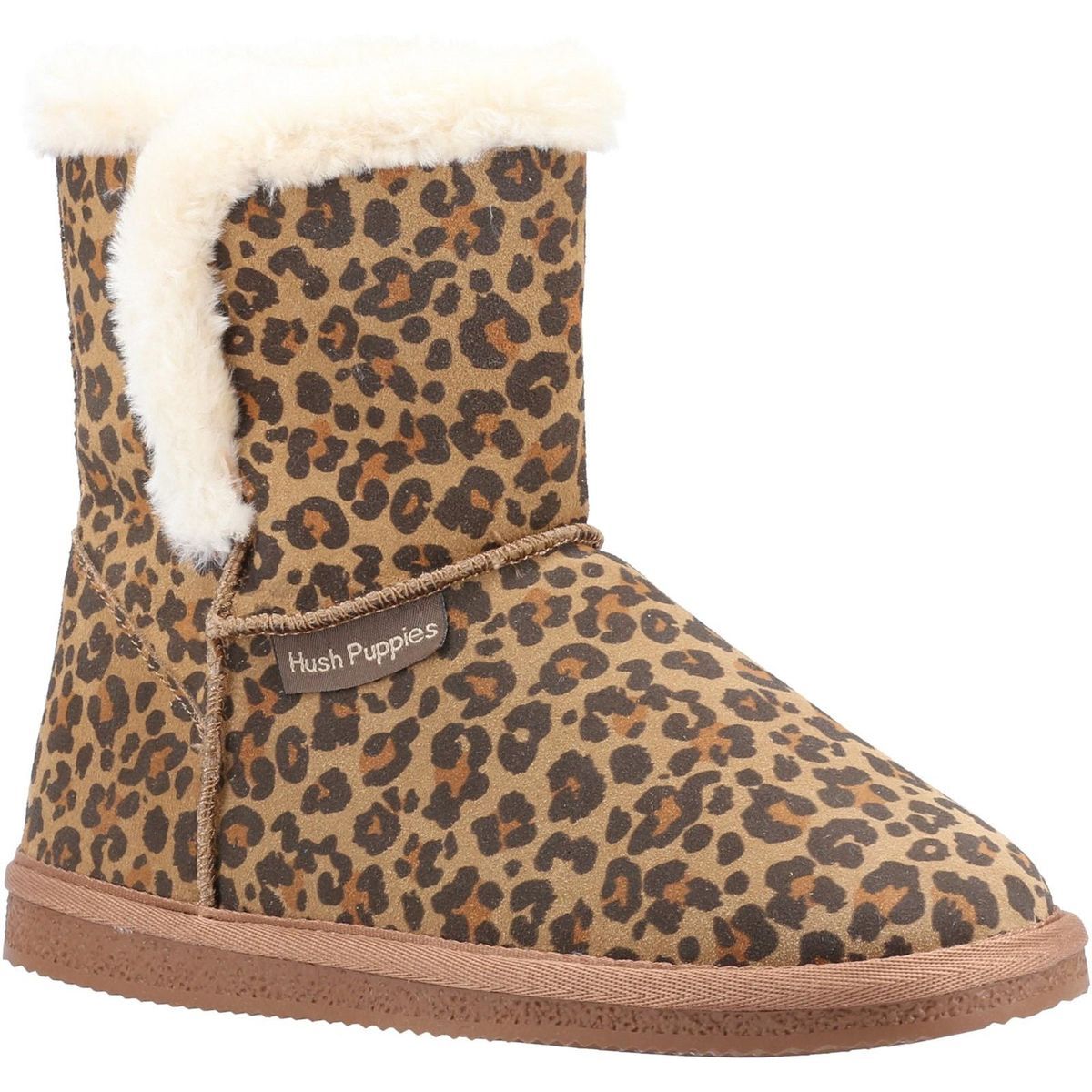 Slipper-Stiefel mit Leopardenmuster