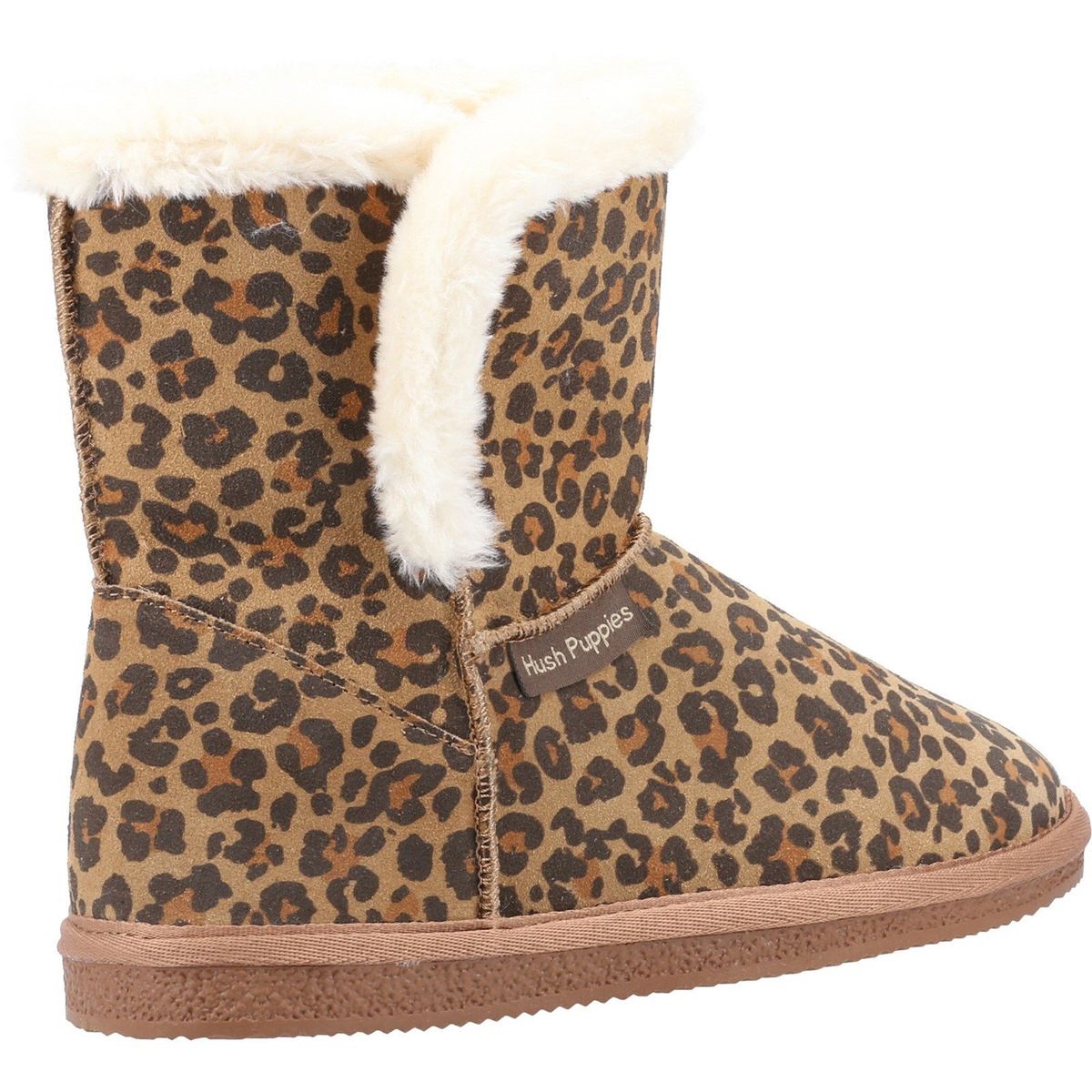 Slipper-Stiefel mit Leopardenmuster
