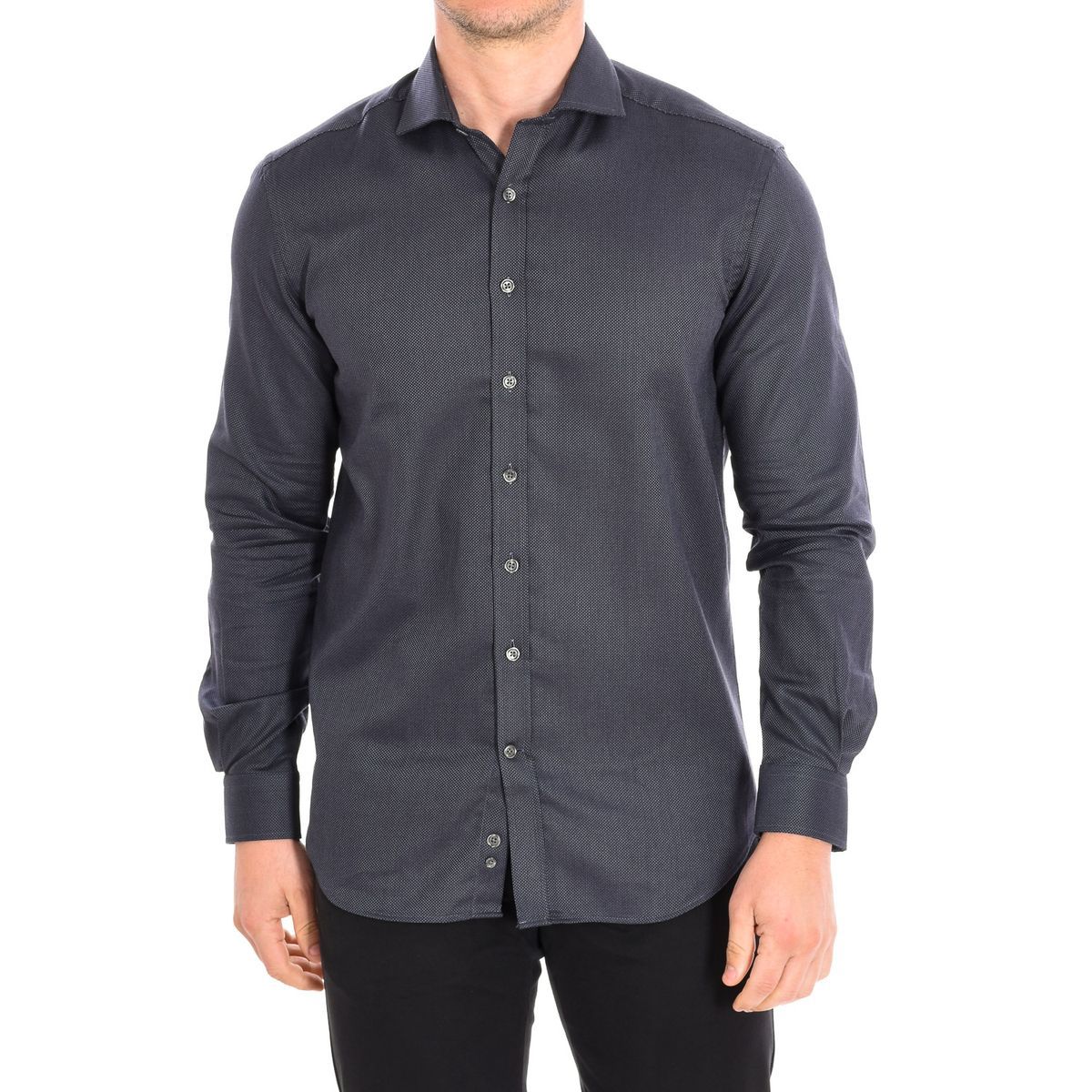 Herren Langarm Button-Up Hemd