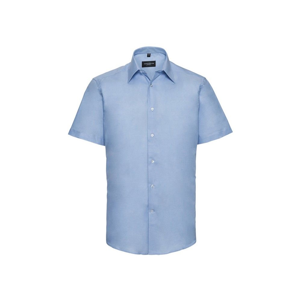 Russell Collection - Hemd für Herren kurzärmlig (Dunkelblau)
