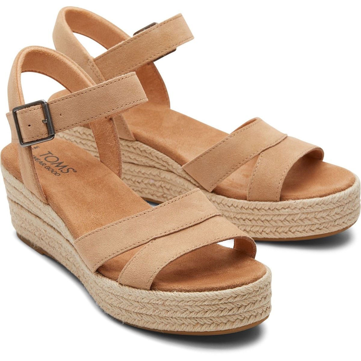 TOMS Audrey 100% Kuh Damen Honig Keile