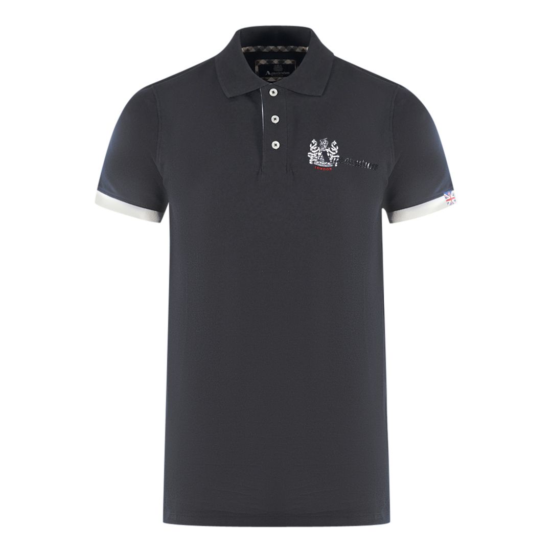 Herren-Polohemd mit Logo in klassischer Passform