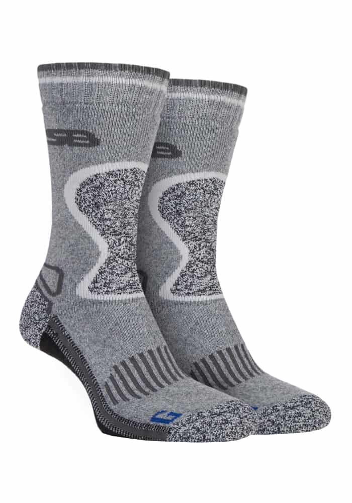Storm Bloc - 2 Paar Herren Heavy Duty Winter warm gepolstert Thermal Wool Blend Socken für Wandern