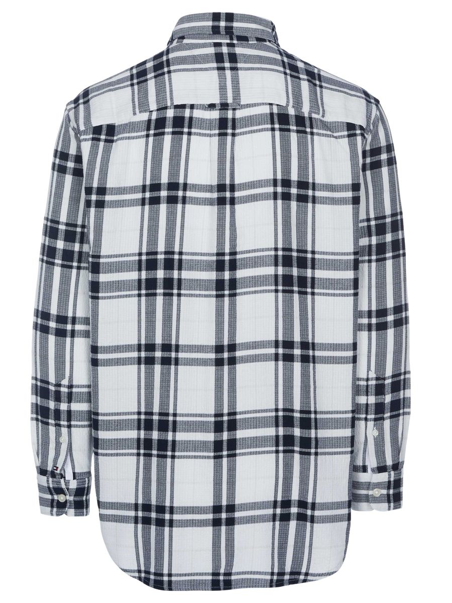Kariertes Button-Down Baumwollhemd