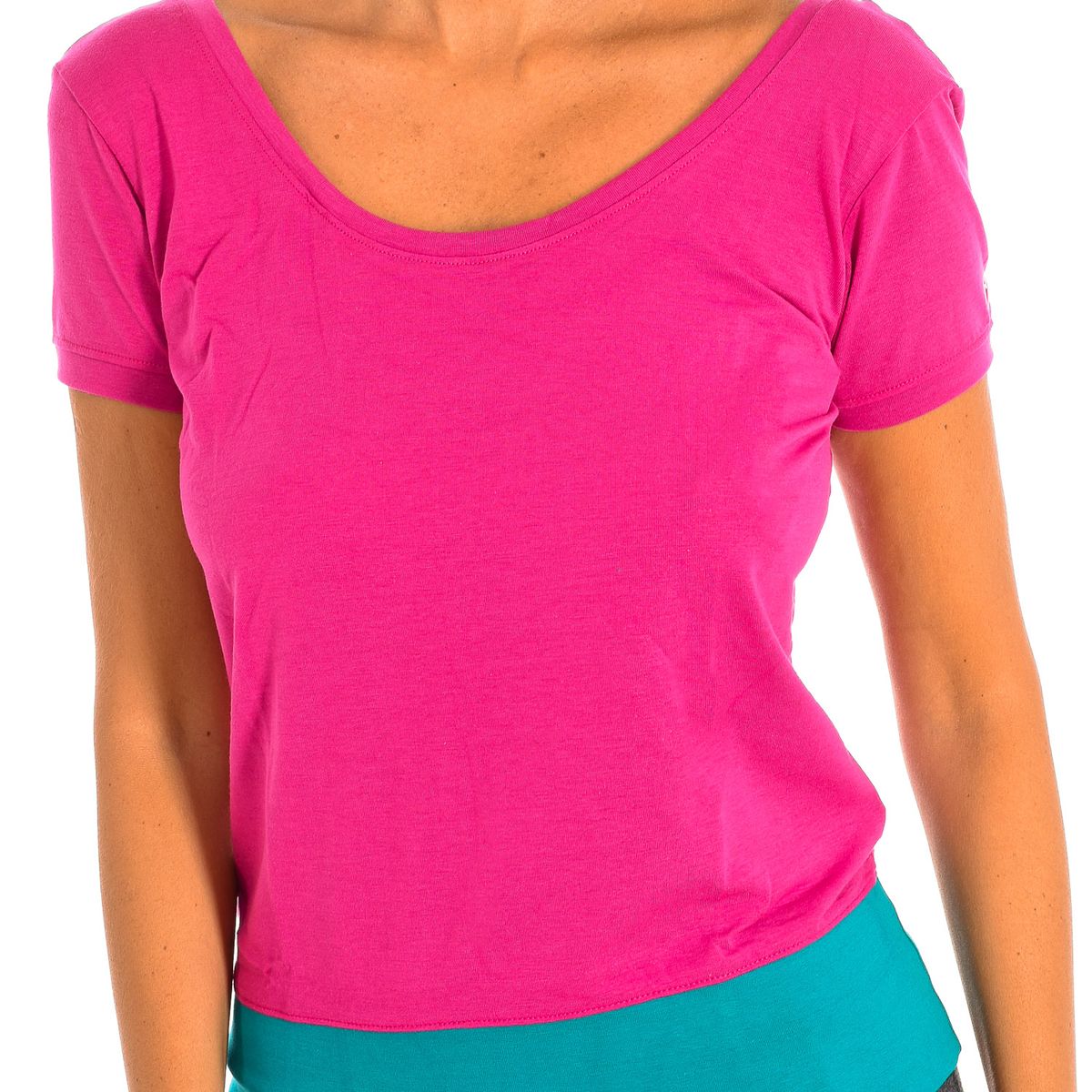 Leuchtendes Sportshirt mit Rundhalsausschnitt