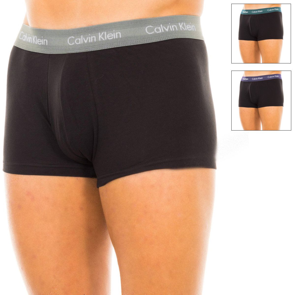 Schwarze Baumwoll-Boxershorts für Herren