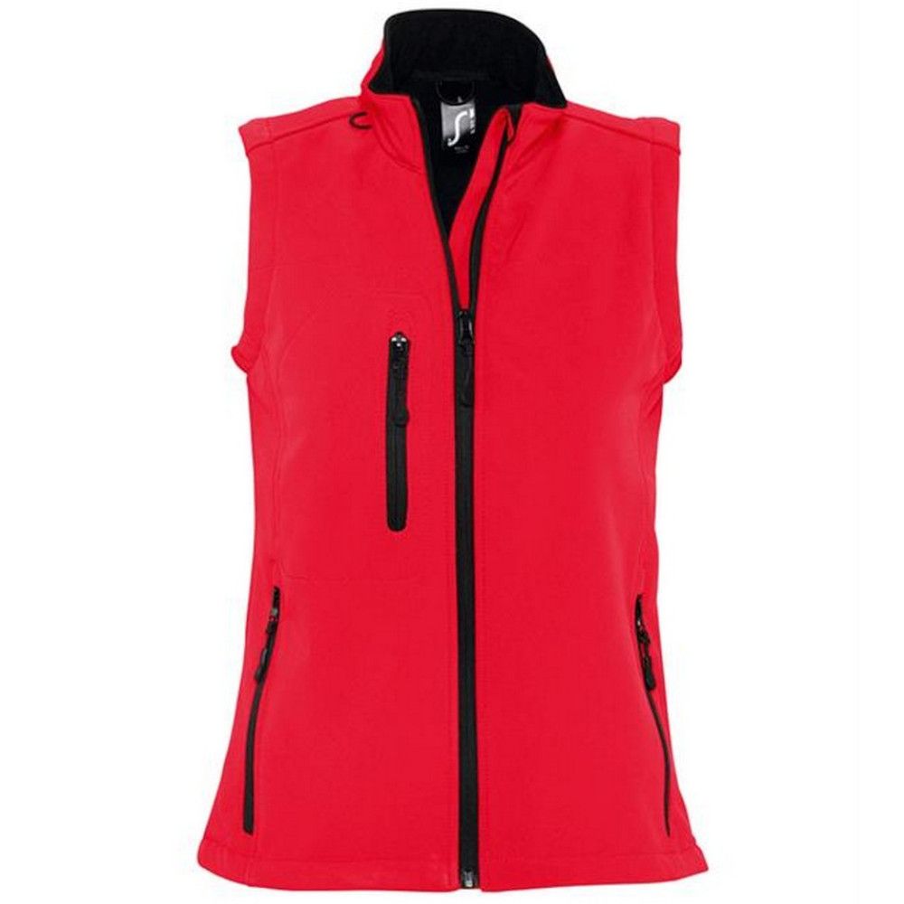 SOLS Womens/Ladies Rallye Soft Shell Bodywarmer Jacke (Rot)