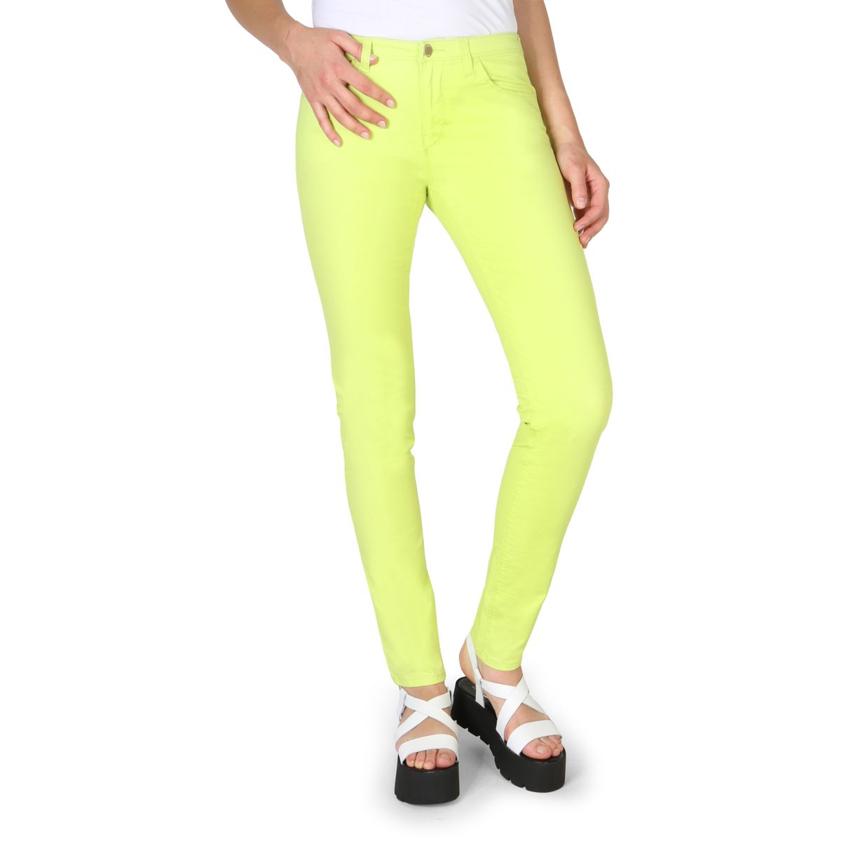 Schmale Stretch-Baumwoll-Twillhose
