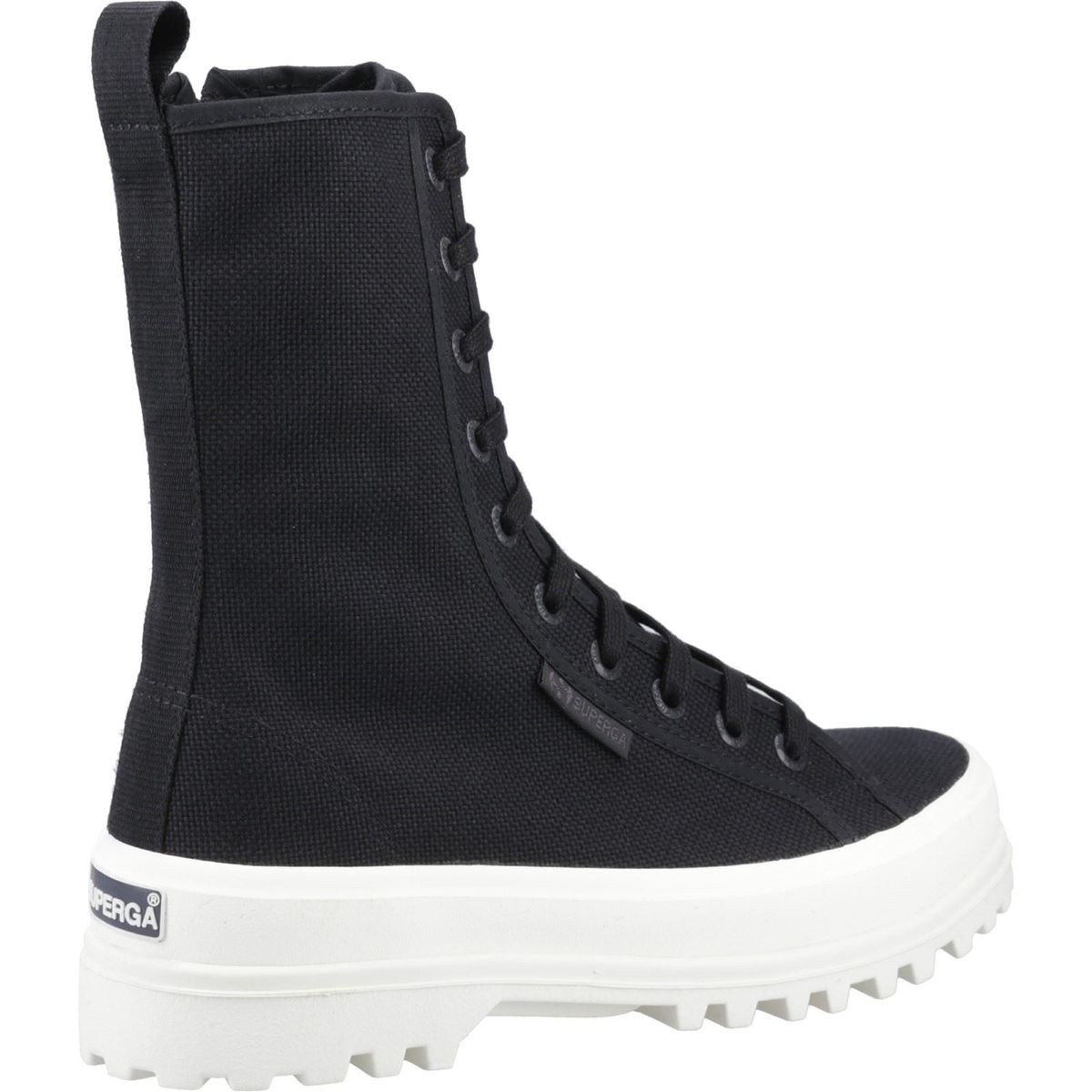 Hohe Canvas-Stiefel mit Profilsohle