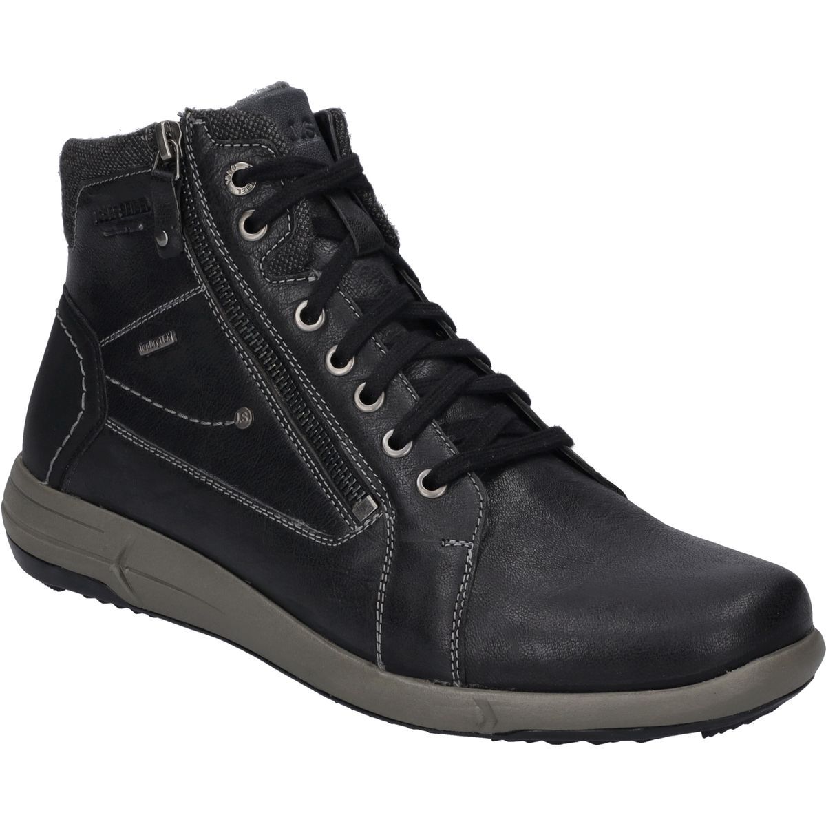 Herren Leder-Stiefelette mit Reißverschluss