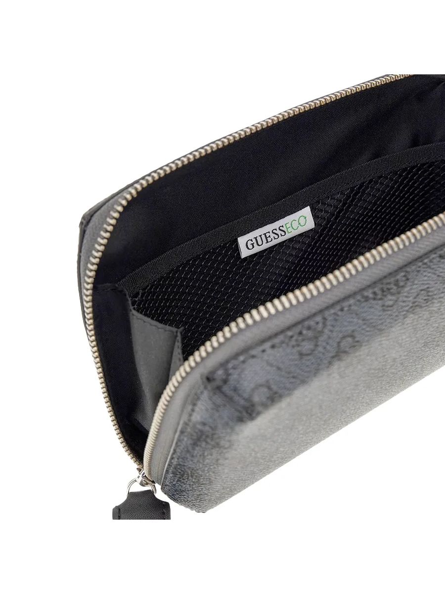 Strukturierte Handgelenktasche mit Monogramm