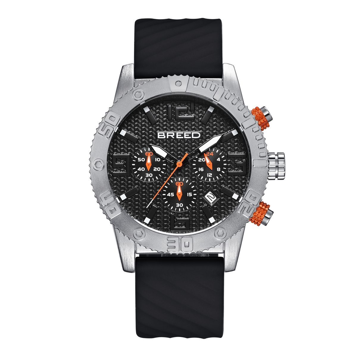 Herren-Chronographenuhr mit Silikonarmband