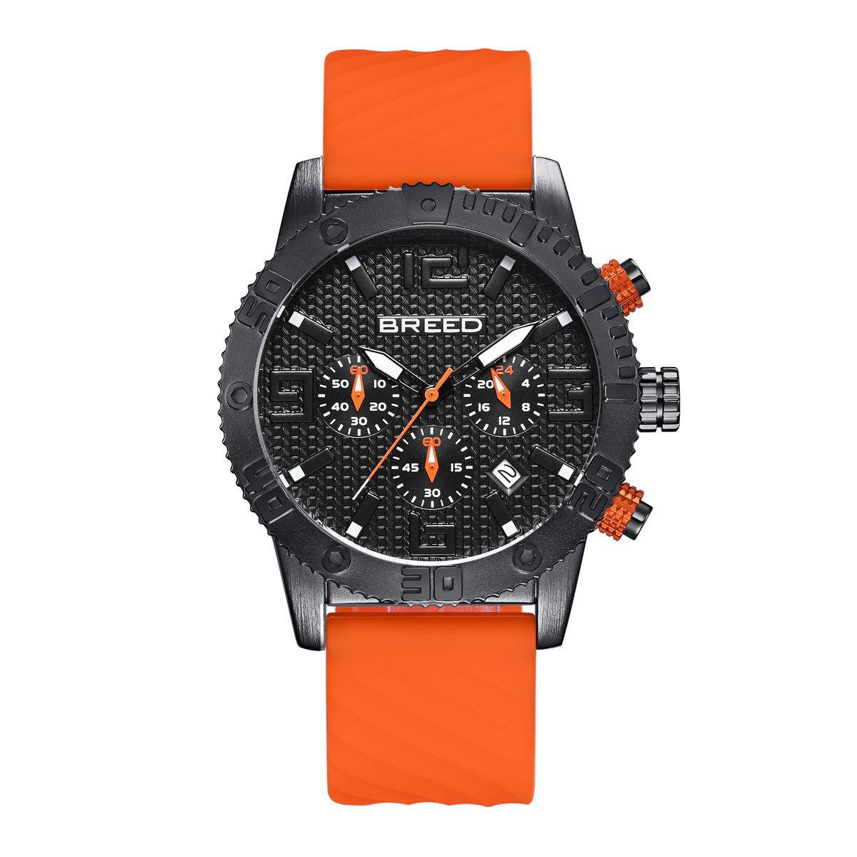 Herren-Chronographenuhr mit Silikonarmband