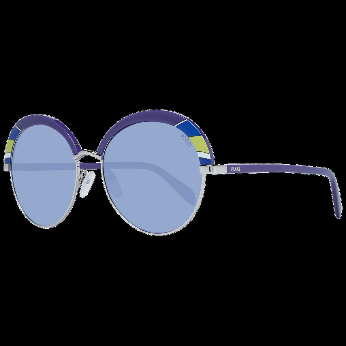 Runde Sonnenbrille mit Musterdetails