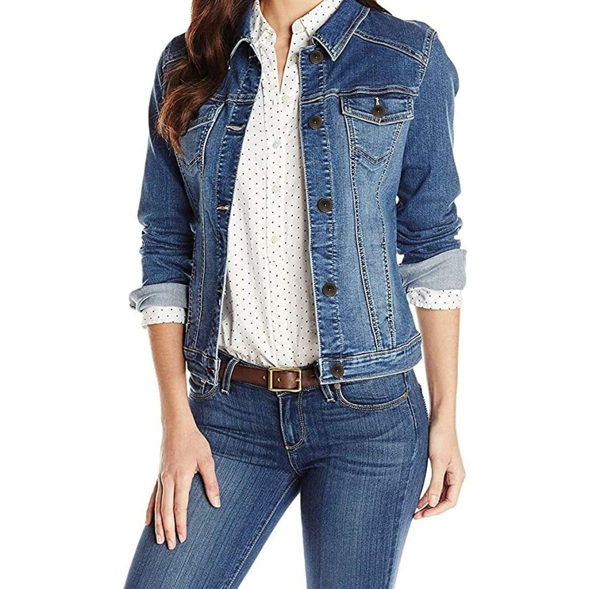Klassische Damen Jeansjacke mit Stretch