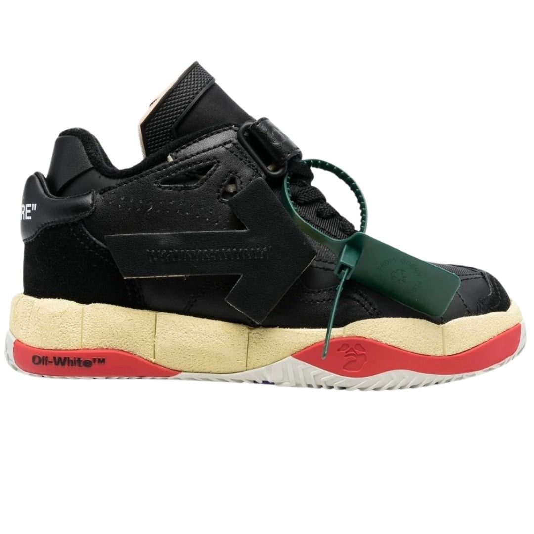 Schwarzer Low-Top Leder Sneaker