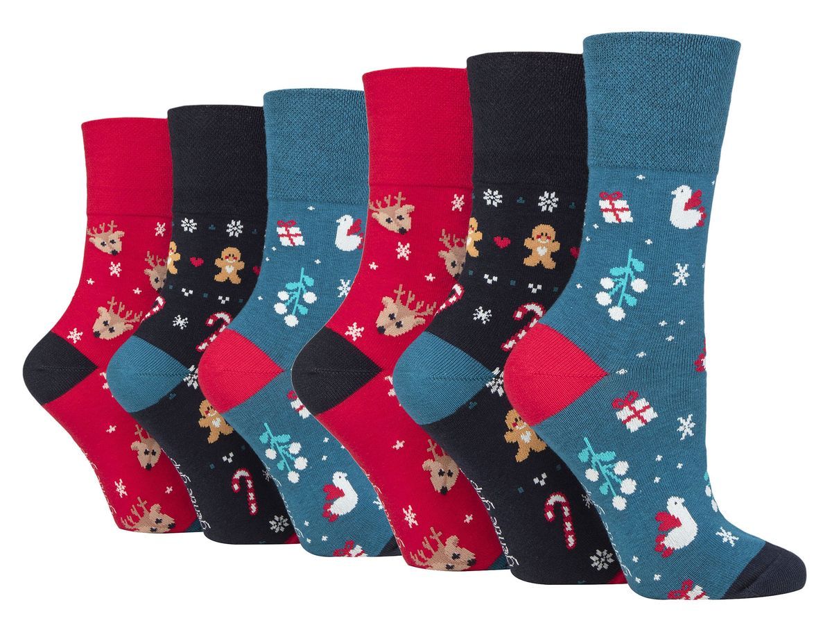Weihnachten Gemusterte Socken Neuheit Sechserpack