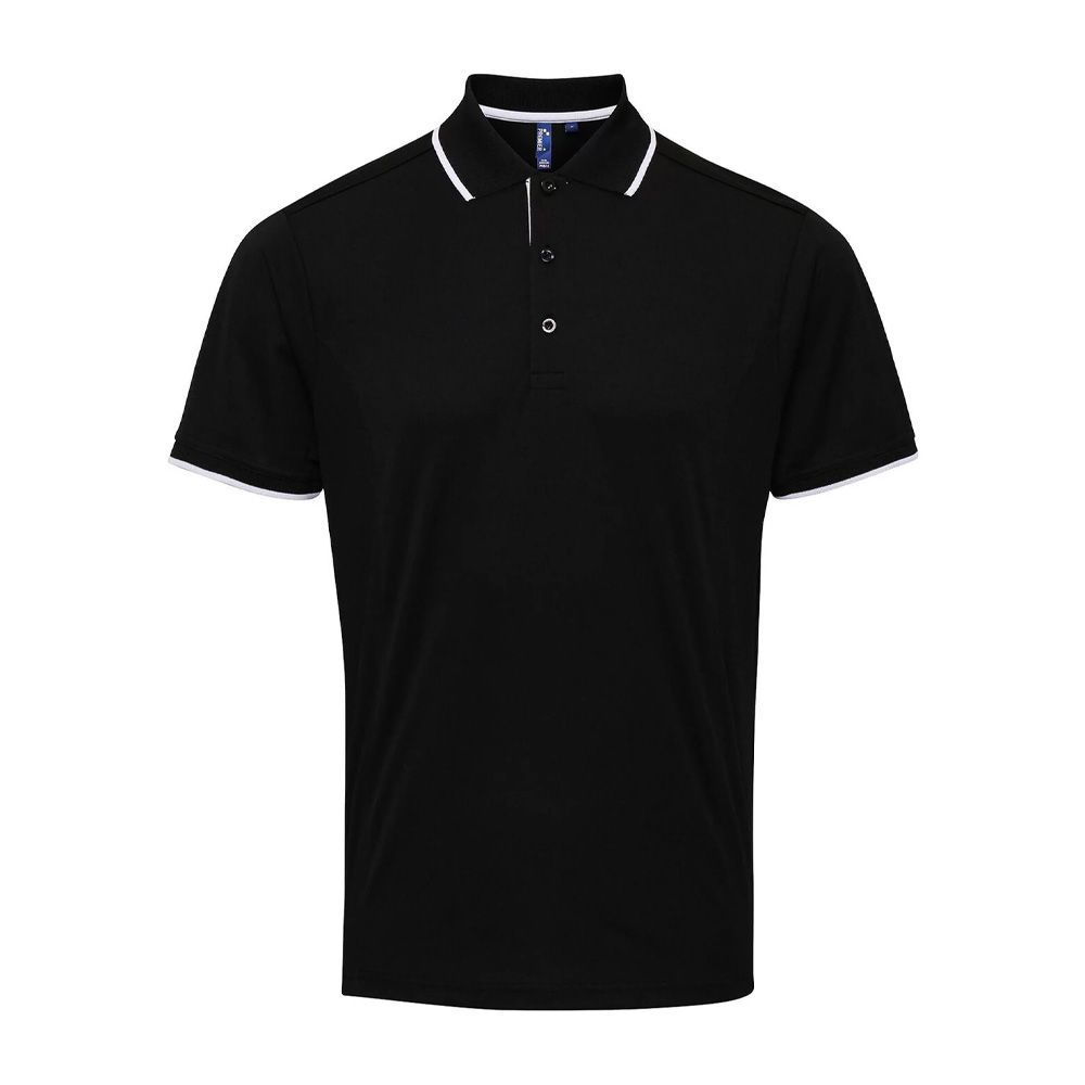 Piqué-Poloshirt mit Kontrastbesatz