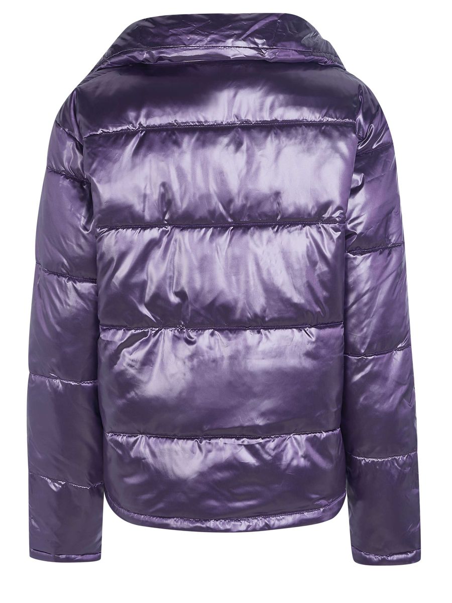 Gesteppte Metallic-Pufferjacke