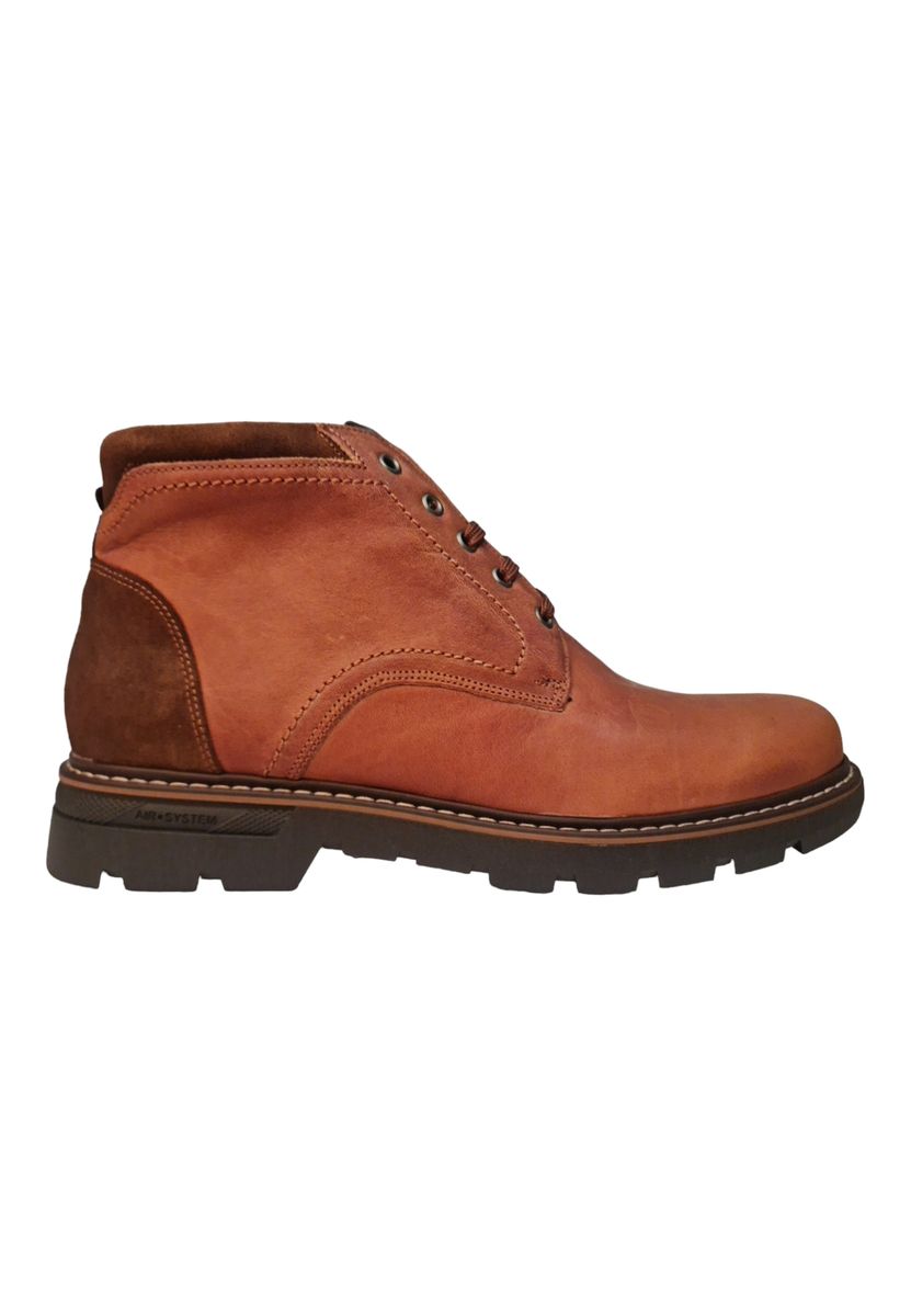 Herren-Leder-Stiefeletten mit Schnürsenkeln
