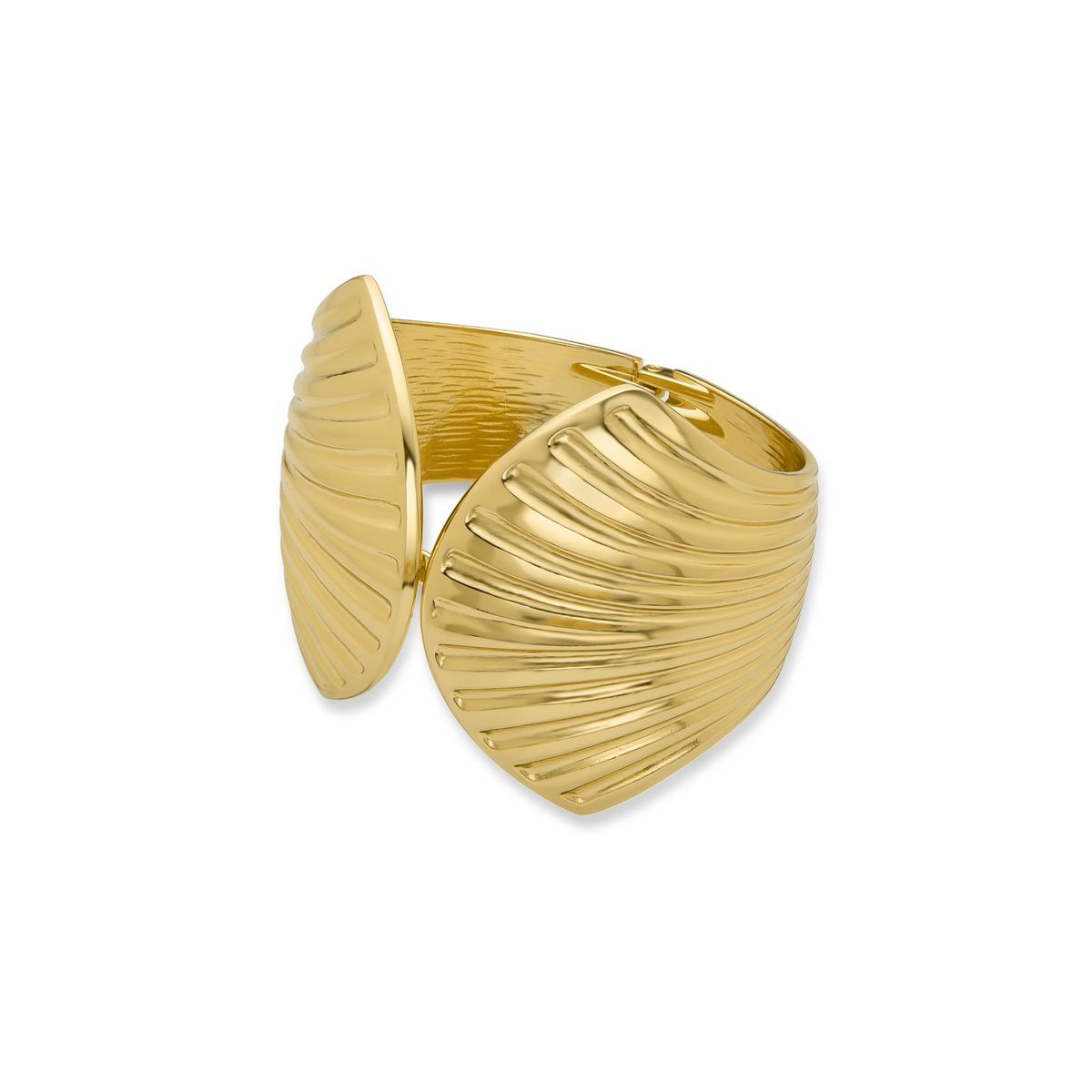 Skulpturaler Statement-Armreif mit Muschelmotiv