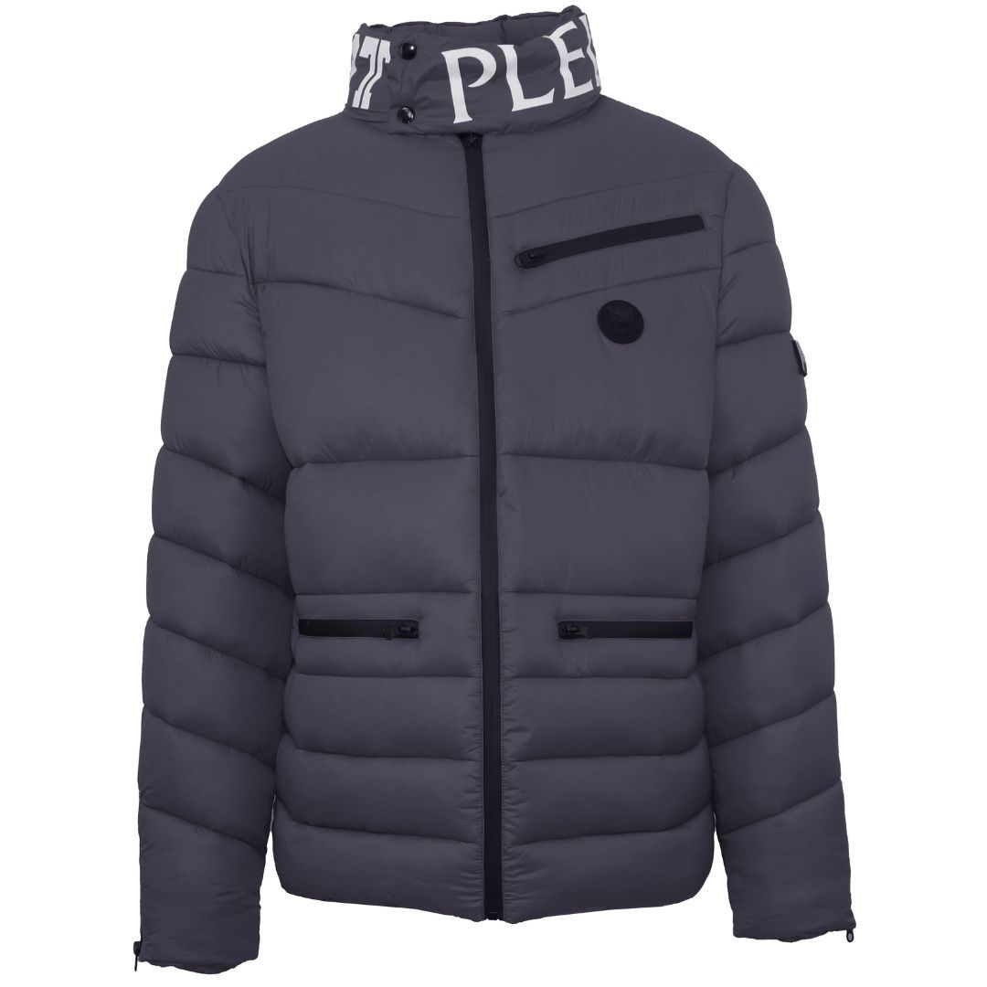 Gepolsterte Pufferjacke mit auffälligem Logo