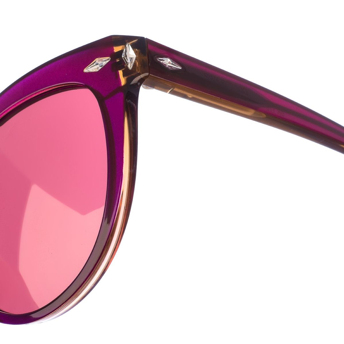 Cat-Eye-Sonnenbrille mit Kristall-Verzierungen